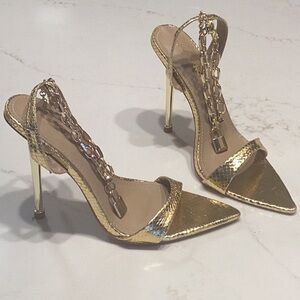 FASHION NOVA Gold Heels